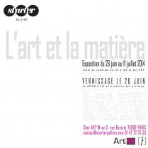 Exposition Paris - l'Art et la Matire - du 26/06/2014 au 11/07/2014 - Art Contemporain - Art\'In
