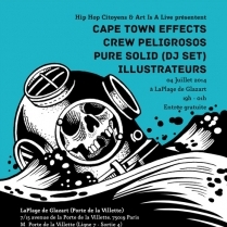 Concert Paris - Paris Hip-Hop W/ Cape Town Effects  CREW PELIGROSOS  PURE SOLID - 04/07/2014 - Hip Hop Electro Trap - Plage du Glazart (La)