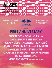 Soiree Paris - RED BULL STUDIOS 1st ANNIVERSARY - 21/06/2014 - Electro - Wanderlust